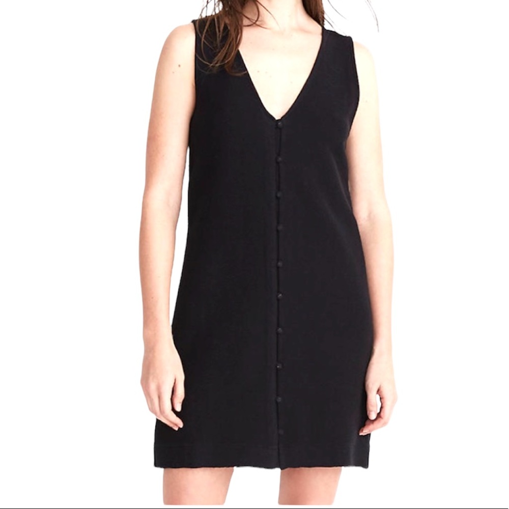 Madewell Texture & Thread Ribbed Black Dress Size XXS